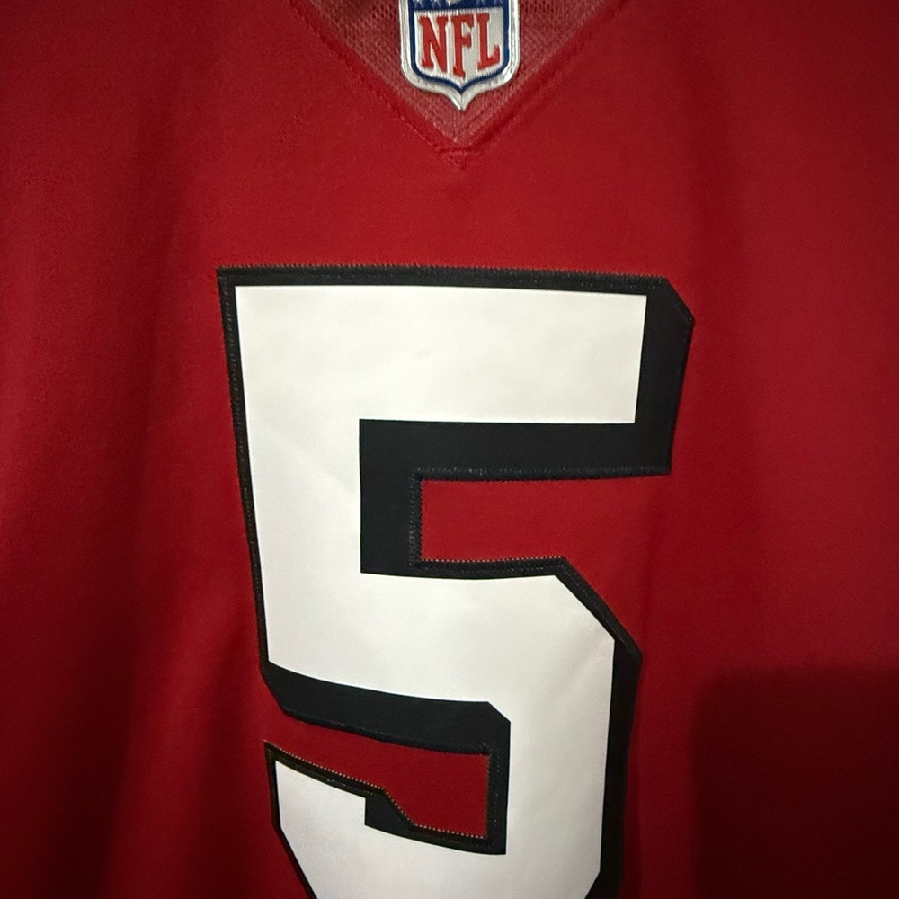 Nike Red NFL Jersey with Number 5 - Picture 6 of 8